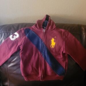 Polo by Ralph Lauren Kids Maroon and Navy Hoodie
